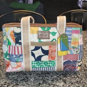 Authentic Coach patchwork tote